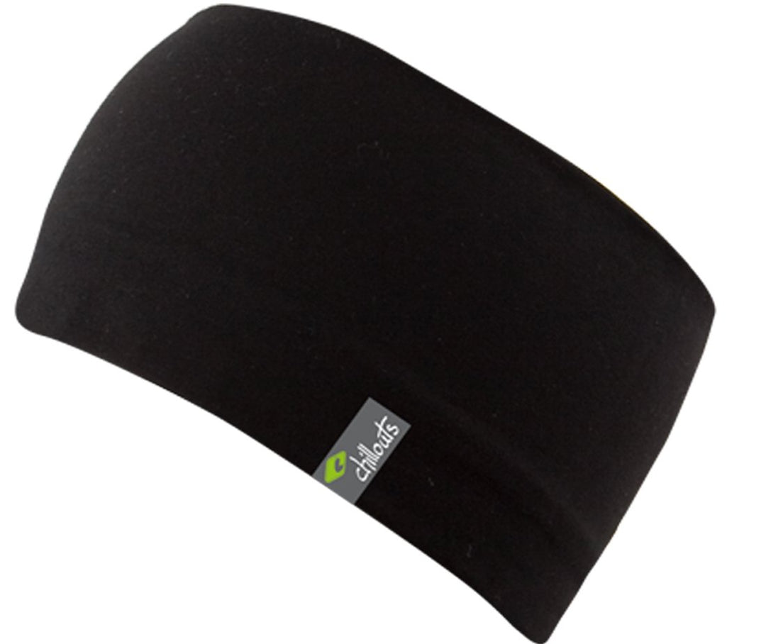 Eton Headband-sportliches Kopfband aus Baumwolljersey,doppellagiger und atmungsaktiv, (Black)