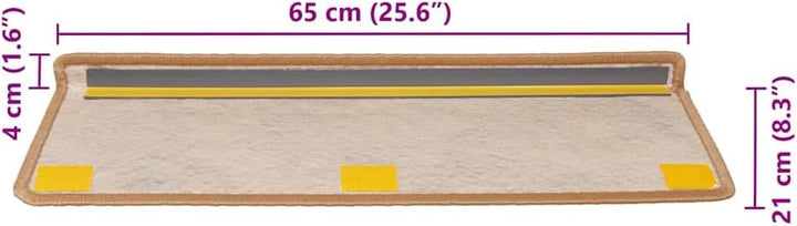 vidaXL Stufenmatten Selbstklebend Sisal-Optik 30 STK. 65x21x4cm Orange, Treppenmatten, Treppenteppic