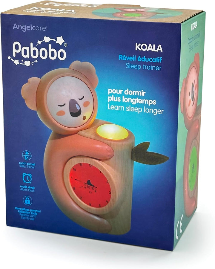 Pabobo - Koala Schlaf-Coach | Kinderwecker & Nachtlicht | Tag-/Nachtanzeige | doppelte Anzeige Digit