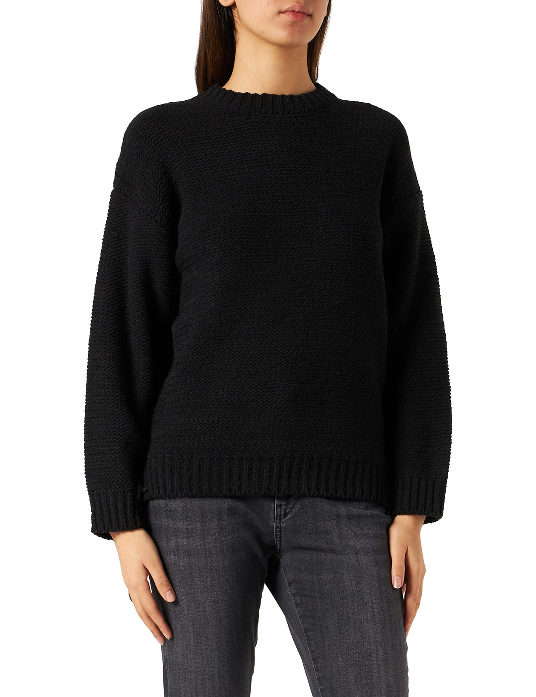 Replay Damen Kurzer Pullover XS Schwarz (098 Black), XS Schwarz (098 Black)