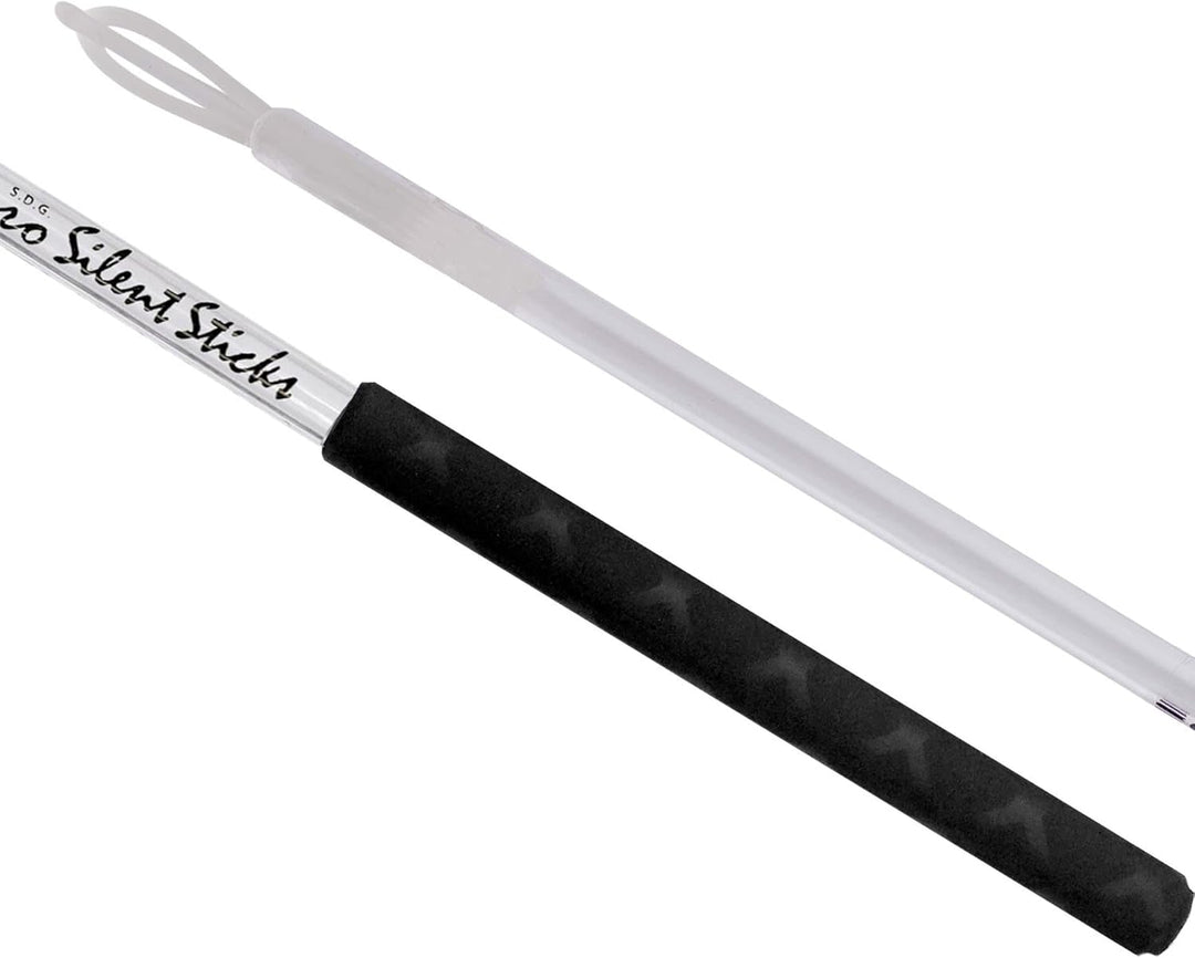 Adoro Silent Sticks & Bassdrum Beater Set - leise Drumssticks & Bass Drum Beater für Akustik Schlagz