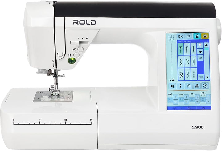 ROLD S900 Computer Nähmaschine mit Touchscreen Display | 180 Nähstiche | 8 Knopflöcher | automatisch
