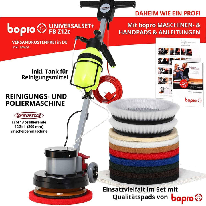 floorboy Z12C Einscheiben Reinigungs- und Poliermaschine (Universalset mit Tank), Universalset mit T