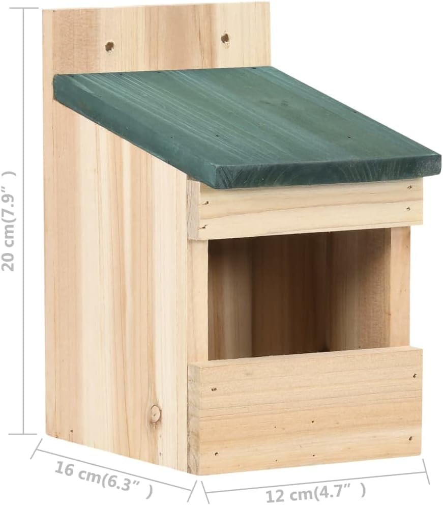 vidaXL Vogelhaus, 4-teilig, aus Tannenholz, 12 x 16 x 20 cm