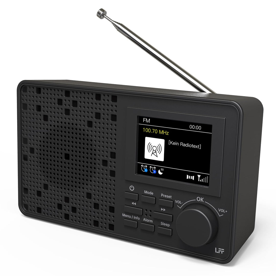 DAB Radio, LFF DAB Plus Radio, DAB Digitalradio, Digital Radio mit Bluetooth, Kleines Radio mit Netz