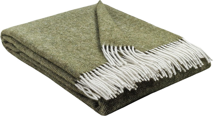 Wolldecke 100% Schurwolle Wohndecke in versch. Farben 140 x 200 cm Tagesdecke Schurwolldecke Woll-Pl
