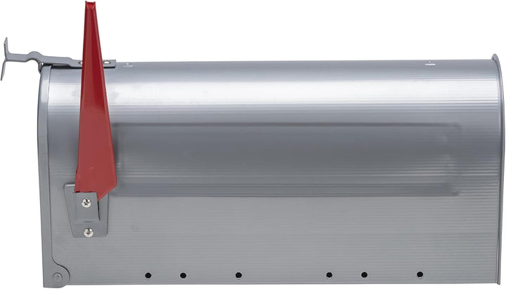 Burg-Wächter U.S. Mailbox mit schwenkbarer Fahne, Aluminium, 892 ALU, Aluminium Mailbox Aluminium Bl