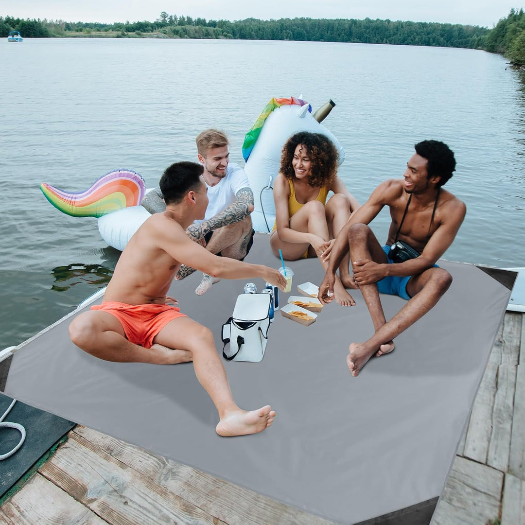 Odoland Picknickdecke 180 x 160 cm Stranddecke Sandabweisende Strandtuch Camingmatte Ultraleicht Kom