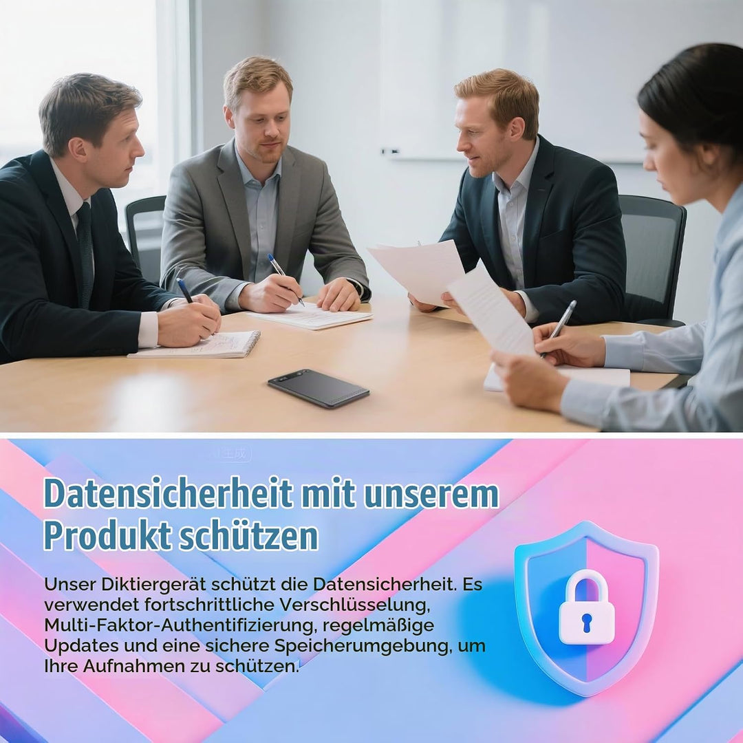 KI Digitales Diktiergerät AI Sprachrekorder 118+ Sprachen Echtzeit-Transkription &amp; Übersetzung 64GB