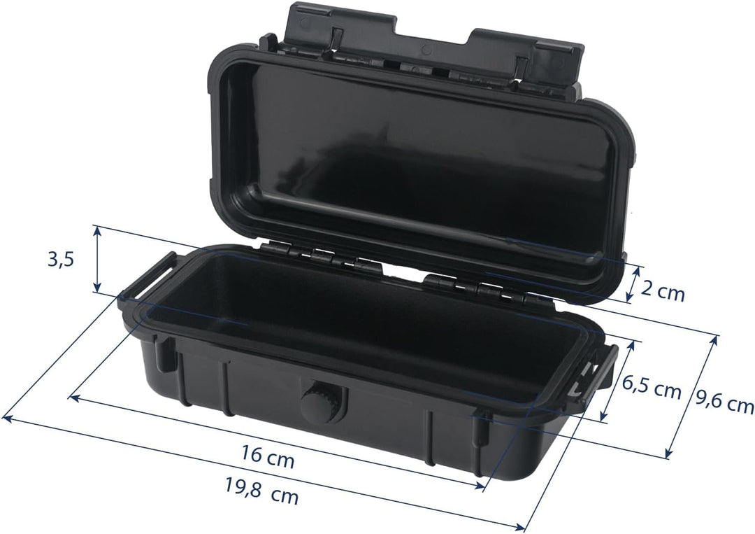 HMF ODK500 Outdoor-Koffer klein, wasserdichte Box für Boot und Freizeit | 19,8 x 9,6 x 6,3 cm, 19,8