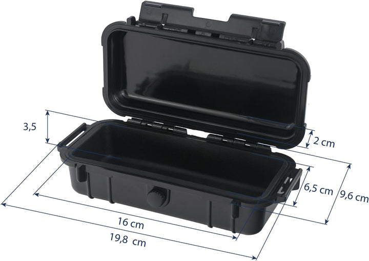 HMF ODK500 Outdoor-Koffer klein, wasserdichte Box für Boot und Freizeit | 19,8 x 9,6 x 6,3 cm, 19,8