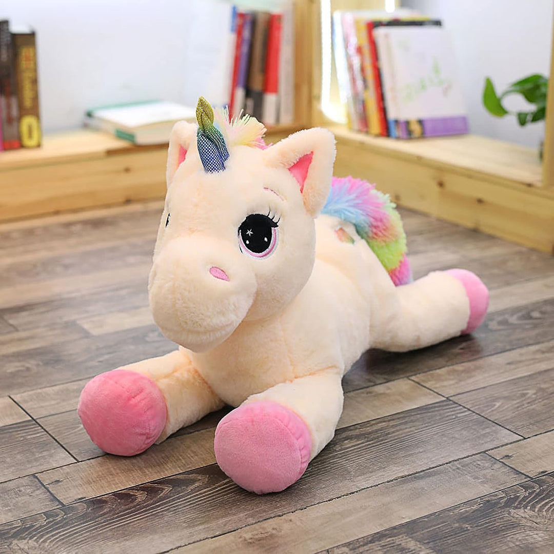 Trayosin Plüsch Einhorn Kuscheltier 40/60cm hoch Super Weiches Einhorn Kissen-Stofftier Süsse Plüsch