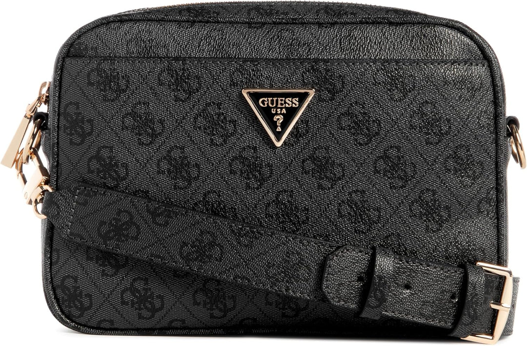 GUESS Damen Meridian Umhängetasche, Kameratasche Einheitsgrösse Kohle-logo, Einheitsgrösse Kohle-log