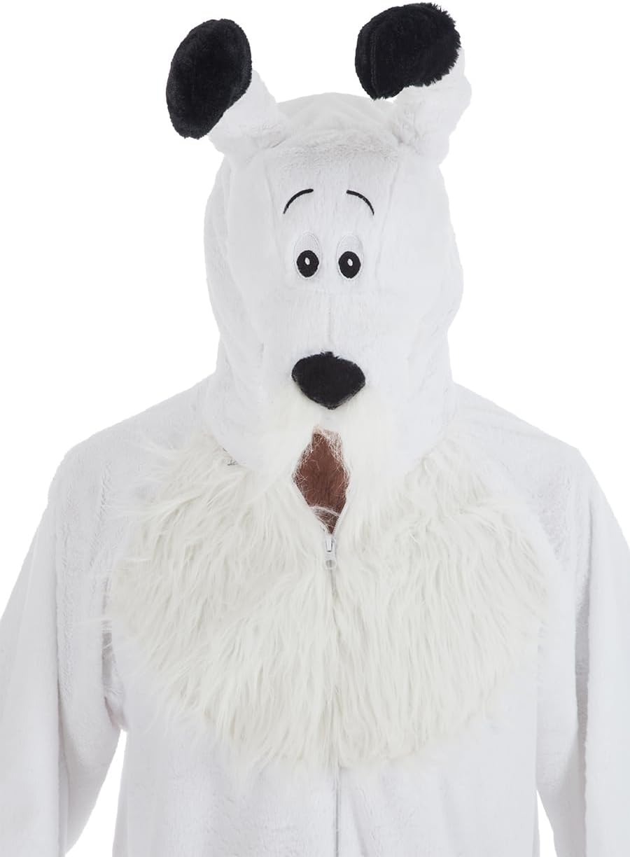 Chaks - Kostüm Idefix, Hund von Asterix und Obelix, Onesie mit Kapuze, Verkleidung für Karneval und