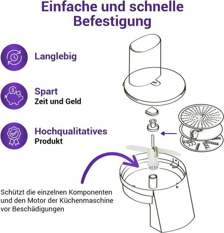Set 2x MUM5 Durchlaufschnitzler Mitnehmer Ersatz für Bosch 00630760 - Bosch MUM5 Zubehörteile für Kü