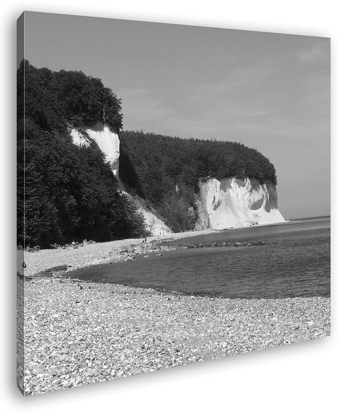 deyoli riesige Kreidefelsen auf Rügen im Format: 70x70 Effekt: Schwarz&Weiss als Leinwandbild, Motiv