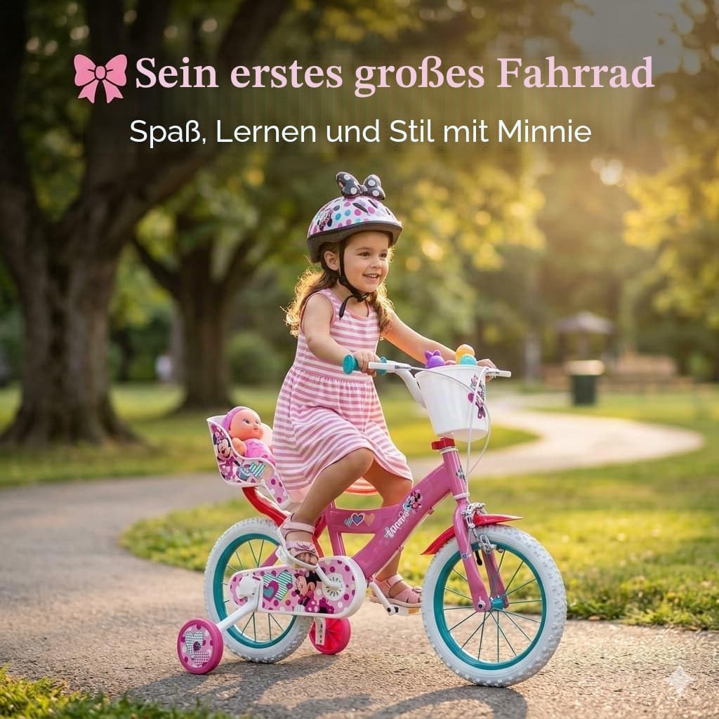 Toimsa Jugend Unisex Fahrrad Minnie Huffy 14" 4-6 Jahre 14613, bunt, años