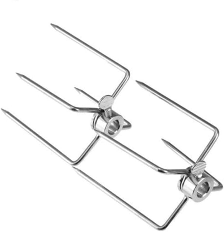 Grillspiess Set Elektrischer, 106cm Universal Edelstahl Drehspiess Grill mit 2X Fleischnadeln, Grill