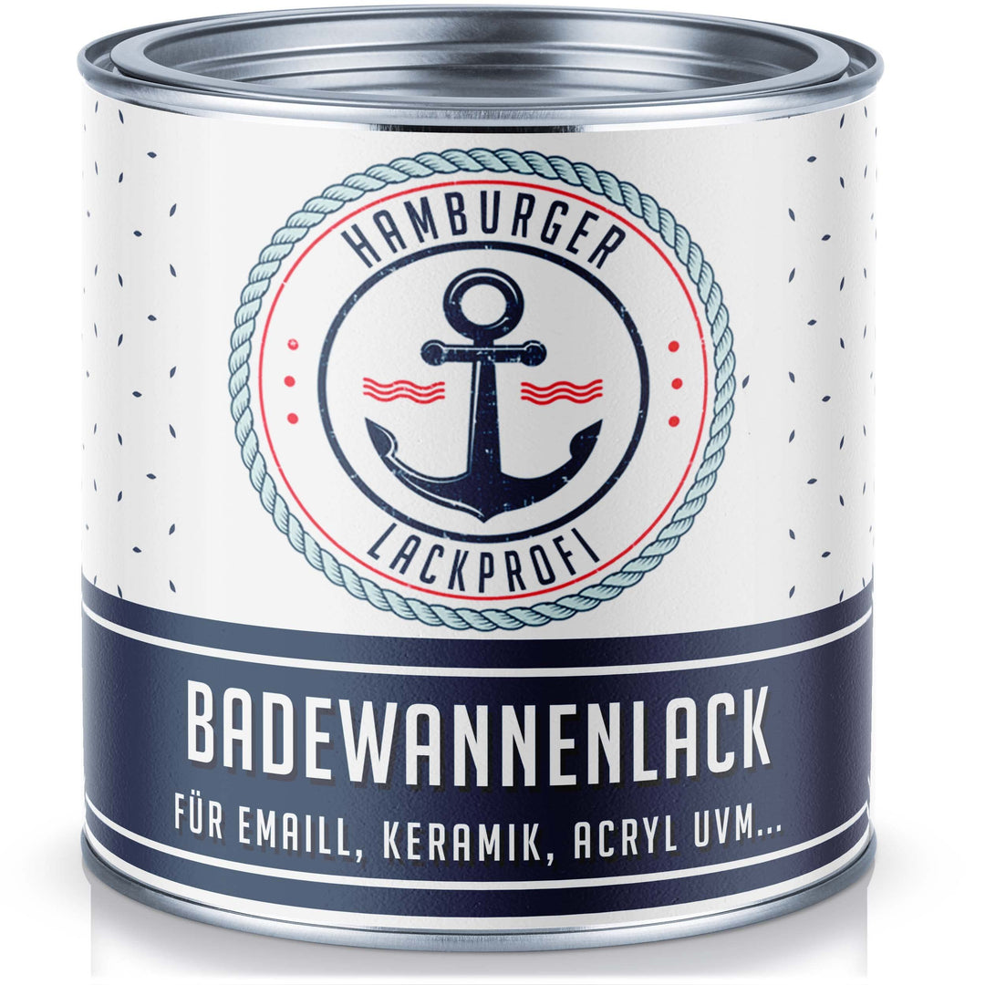 Badewannenlack GLÄNZEND Weiss RAL 9010 Badewannenbeschichtung Emaille Farbe // Hamburger Lack-Profi