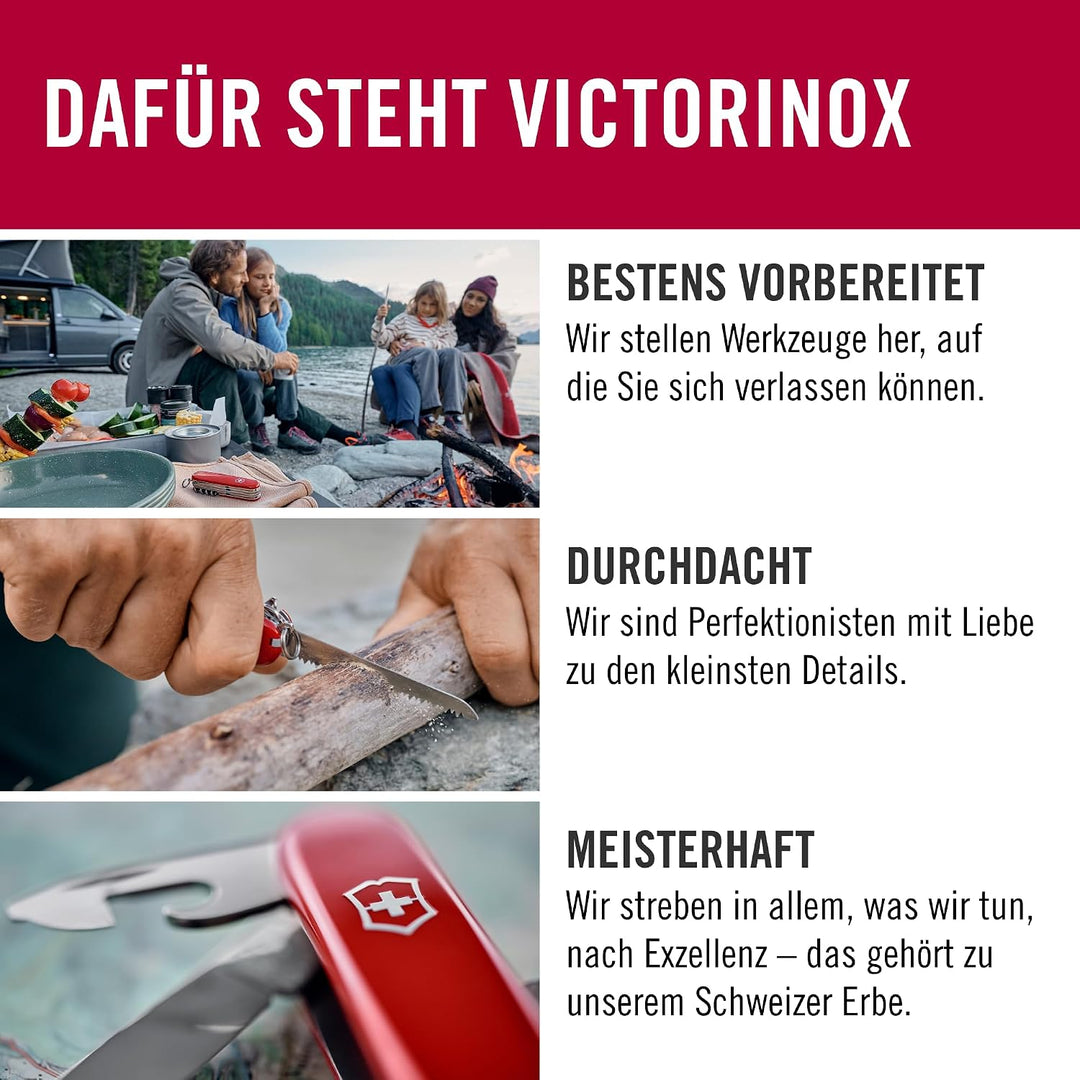 Victorinox Taschenmesser Ranger Grip 55 Onyx Black (12 Funktionen, Festellklinge, Holzsäge), schwarz
