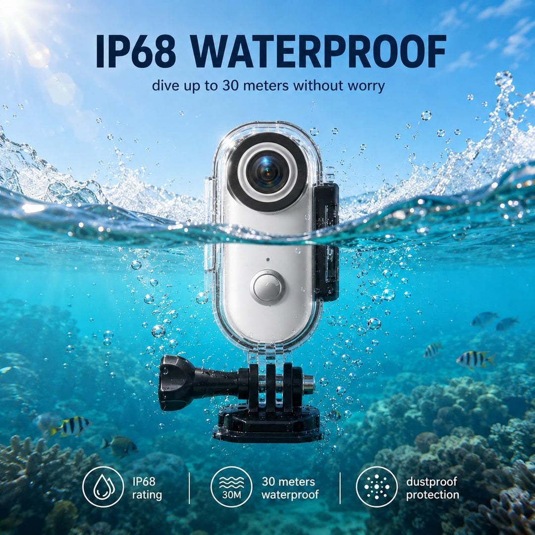 Winnes Mini Action Cam 1080P WiFi Mini Daumenkamera 120° Weitwinkel Objektiv,Thumb Sports Camera IP6