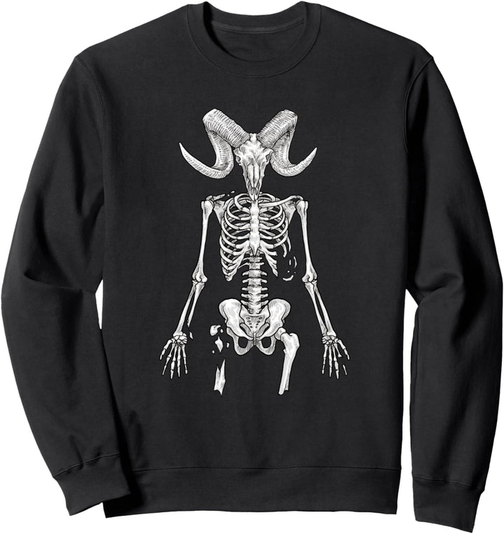 Baphomet Skeleton Skull Goth Gothic Occult Witchcraft Witch Sweatshirt