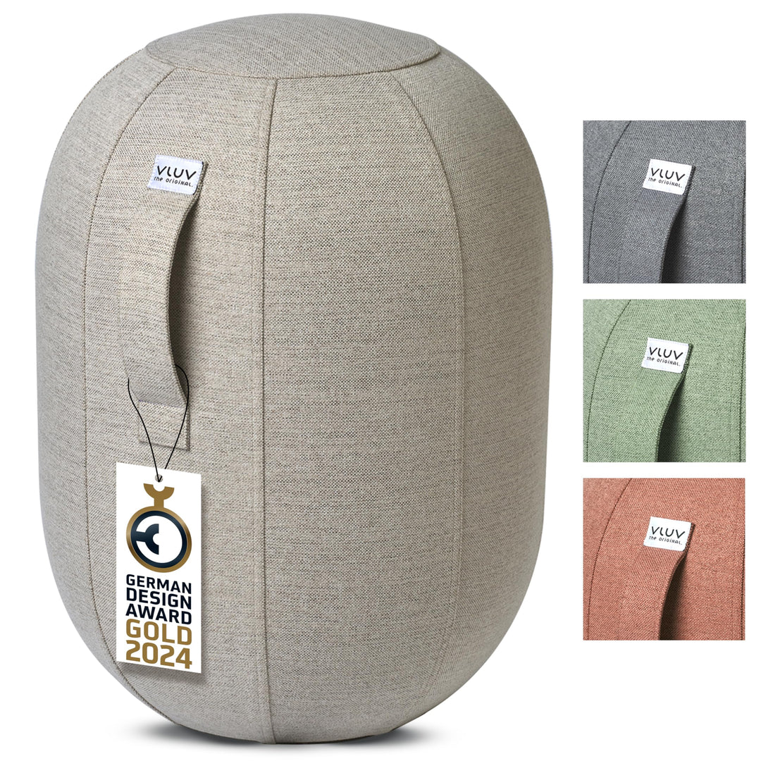 VLUV KAPSUL SOVA Balance-KAPSEL, luftgefüllter Sitzhocker, ergonomisches Sitzen, platzsparend & flex