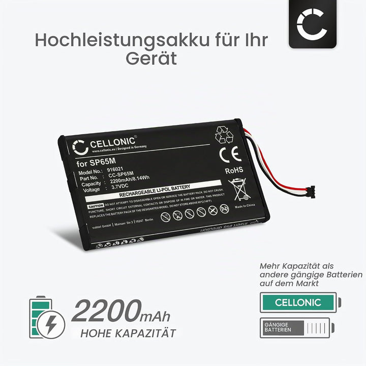 CELLONIC® Ersatz Akku SP65M kompatibel mit Sony PS Vita (PCH-1000 / PCH-1004) / PS Vita (PCH-1100 /
