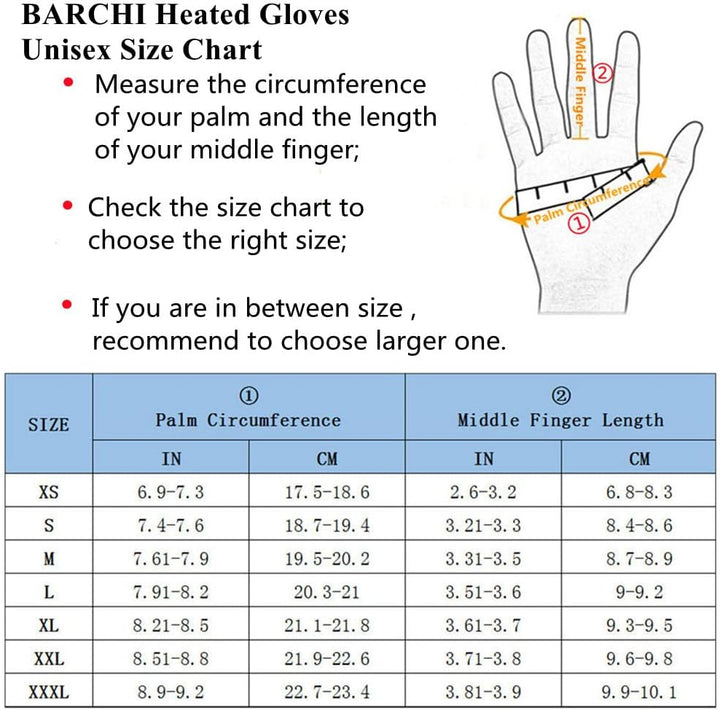 BARCHI Beheizte Fäustlinge für Männer und Frauen,Elektrisch Beheizte Fäustlinge,Wiederaufladbare Han