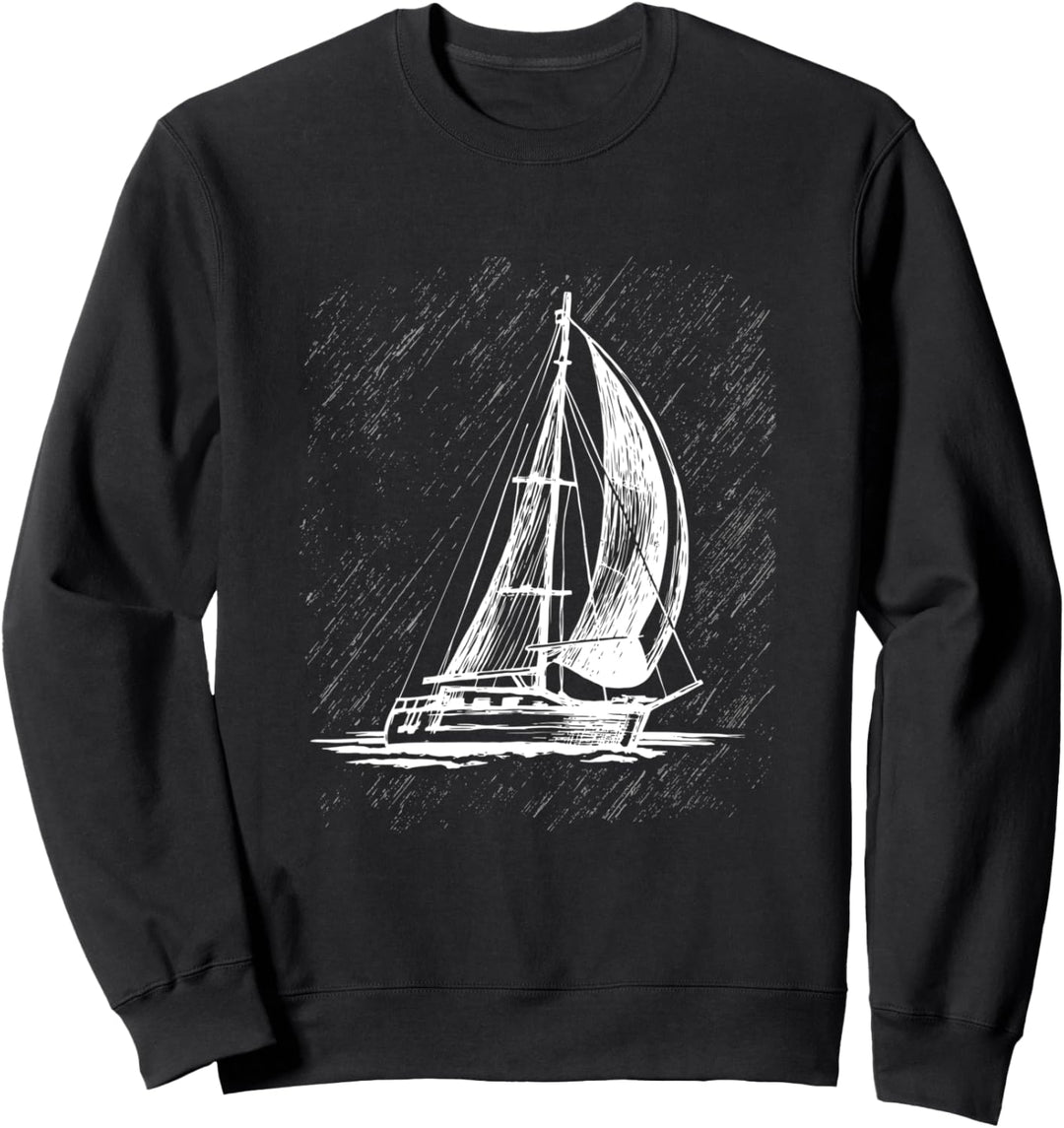 Retro Vintage Segel Segelboot Segelschiff Segler Geschenke Sweatshirt