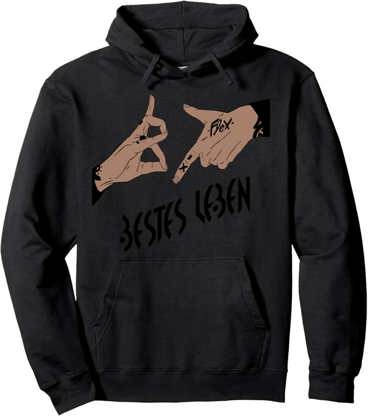 187 Bestes Leben Deutschrap Handzeichen Pullover Hoodie
