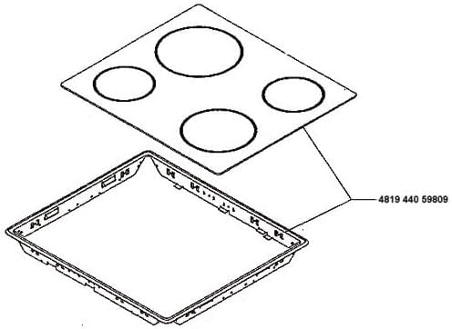 Ersatzglas für Kochfeld kompatibel mit Whirlpool 481944059809 Glaskeramikplatte für Kochfeld Herd ko