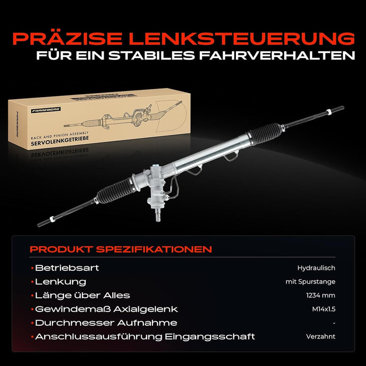 Frankberg Lenkgetriebe Servolenkgetriebe Hydraulisch für Linkslenker Kompatibel mit Vectra B J96 1.6