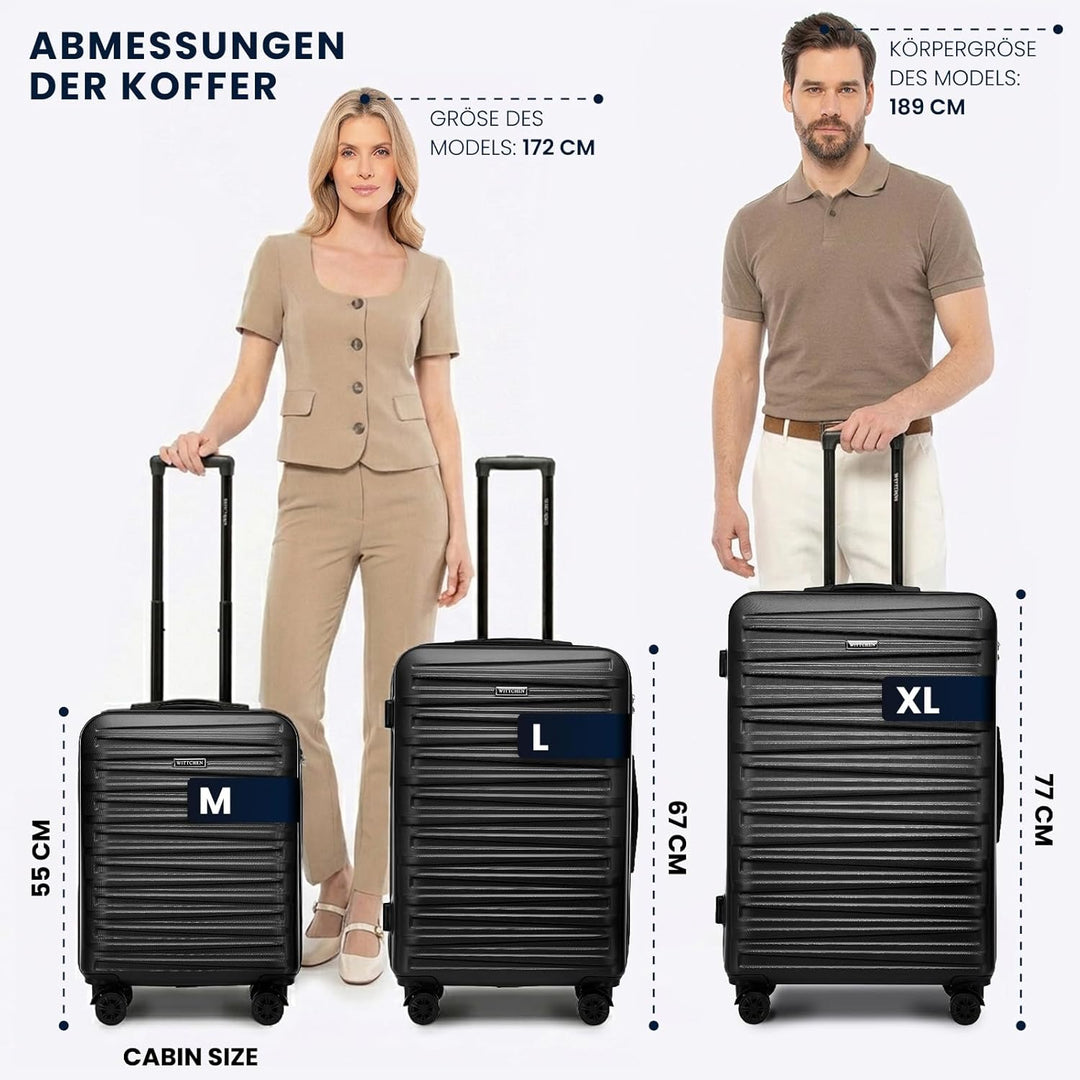 WITTCHEN Skyspeed Line Kabinenkoffer Kleines Kabinengepäck ABS Hartschalenkoffer Reisekoffer Rollkof