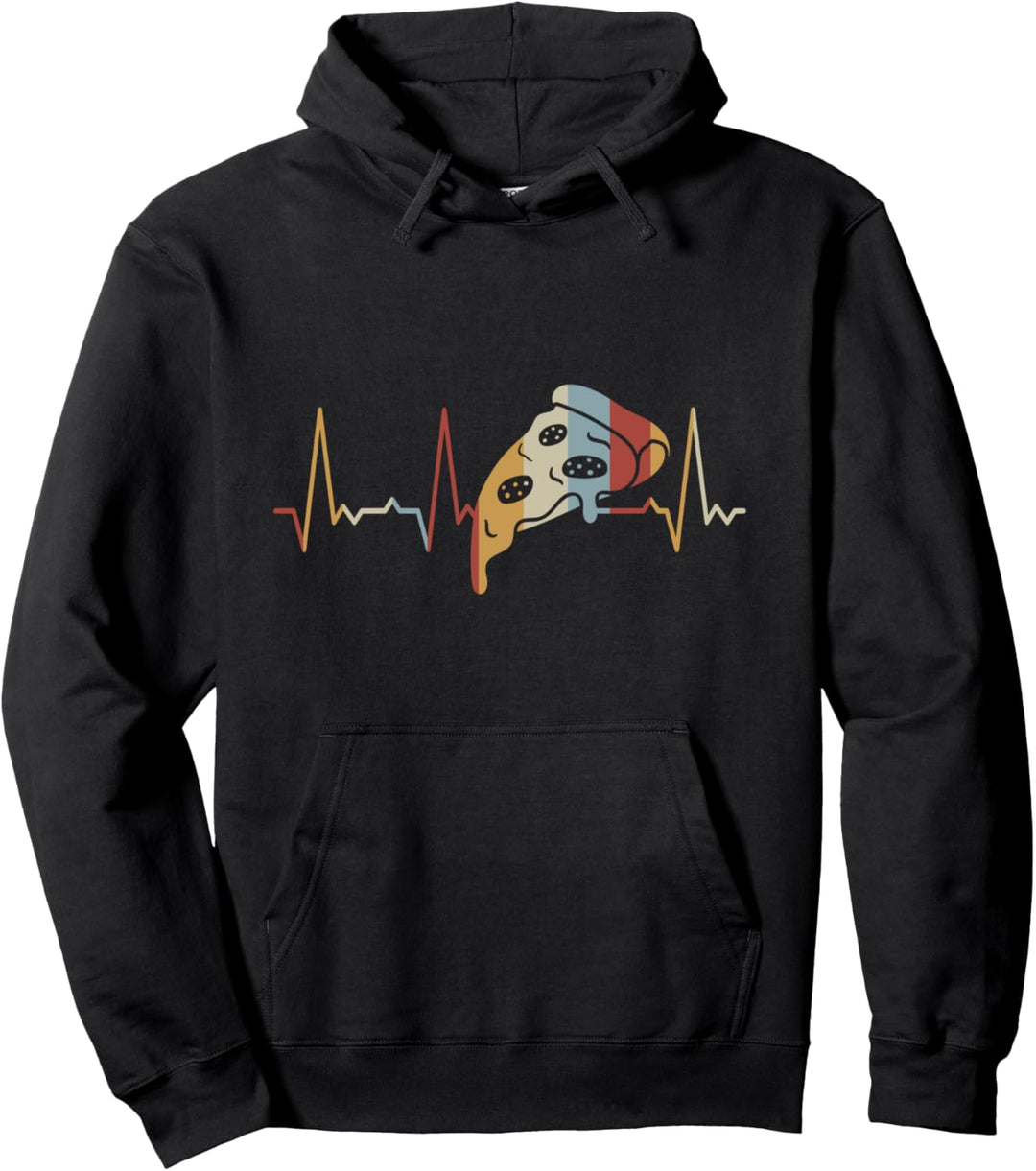 Herzschlag Pizza Pullover Hoodie