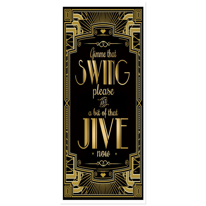 Goldenen 1920er Gatsby Themenparty Türabdeckung 72x30 Zoll - Gimme That Swing Please, and a Bit of T