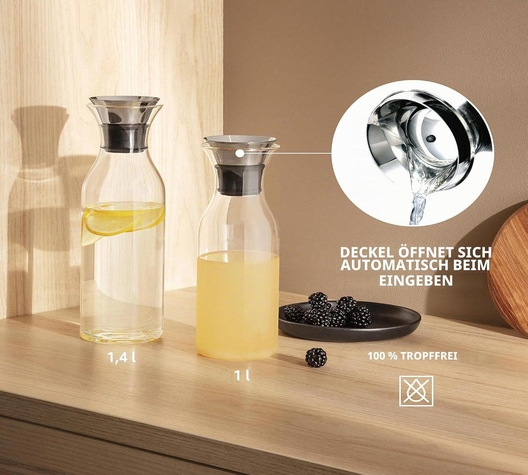 EVA SOLO | Kühlschrankkaraffe 1,0 l Pearl beige |Passt in die meisten Kühlschranktüren | Pearl beige