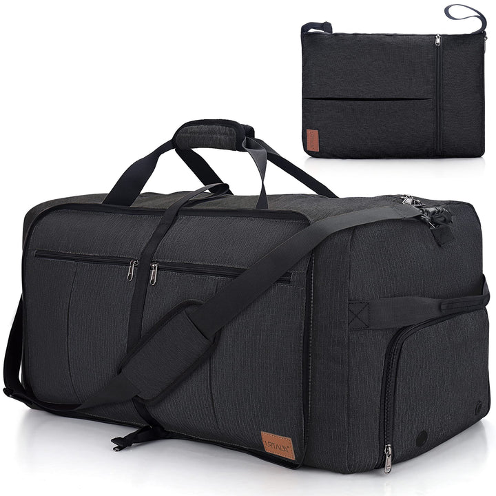 Urtala Faltbare Reisetasche für Herren &amp; Damen, 80L Gross Weekender Übernachtungstasche mit Schuhfac