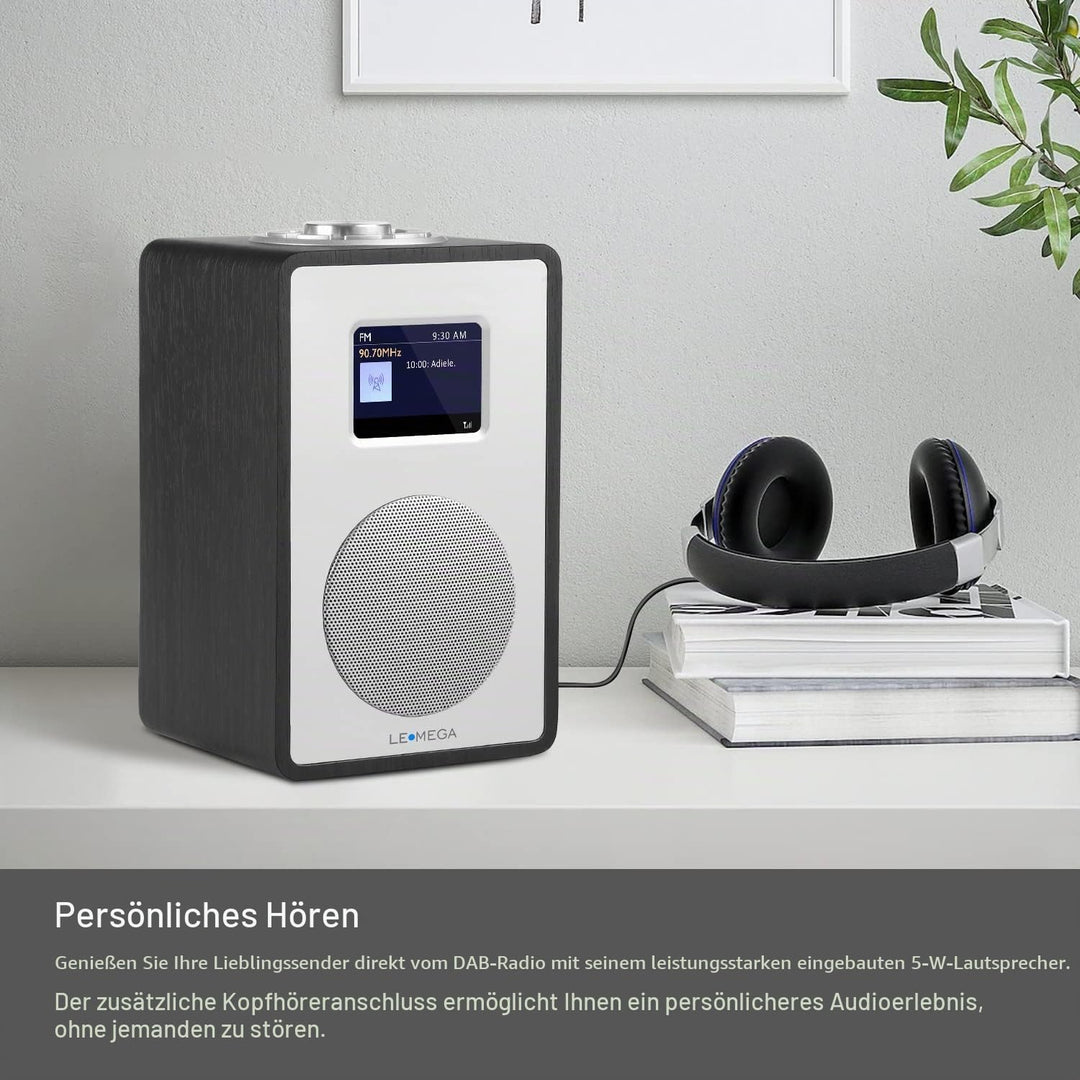 LEMEGA CR4 DAB/DAB+ und UKW Digitalradio,Bluetooth Lautsprecher, DAB Radio,Doppelwecker,Küchen/Schla