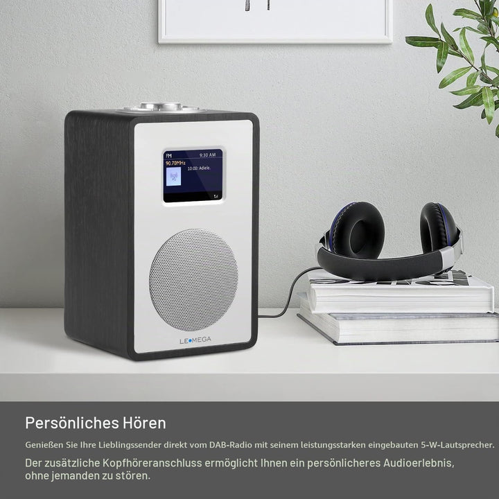 LEMEGA CR4 DAB/DAB+ und UKW Digitalradio,Bluetooth Lautsprecher, DAB Radio,Doppelwecker,Küchen/Schla