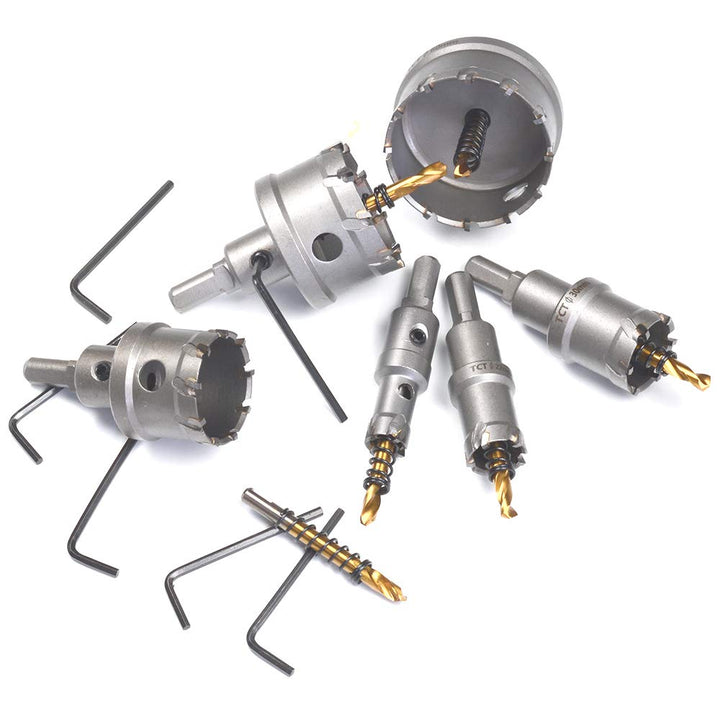 ASNOMY 8pcs grosses Lochsäge Hartmetall-Bohrer, 16–60 mm, hochwertiger TCT-Bohrer-Lochsägen-Set, tit