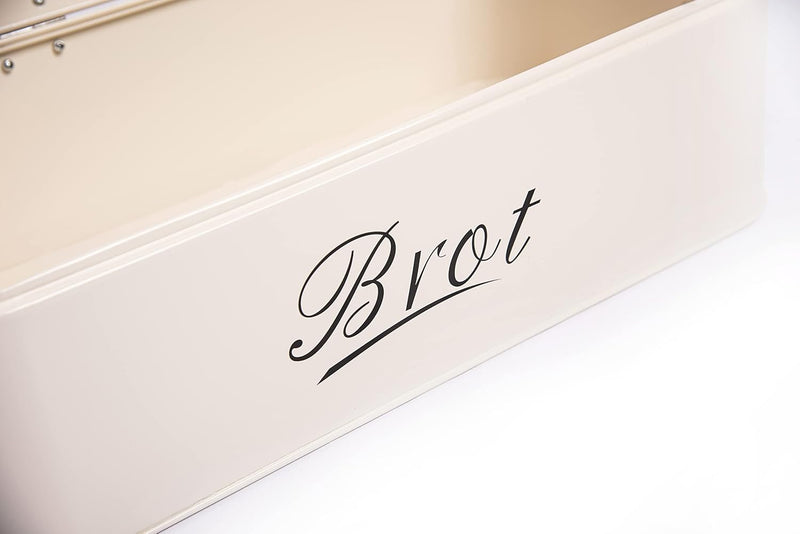 Theo&Cleo Brotkasten mit Deckel, 43 * 23 * 17cm Grosser Knäckebrot Box aus Metall, Brotaufbewahrungs