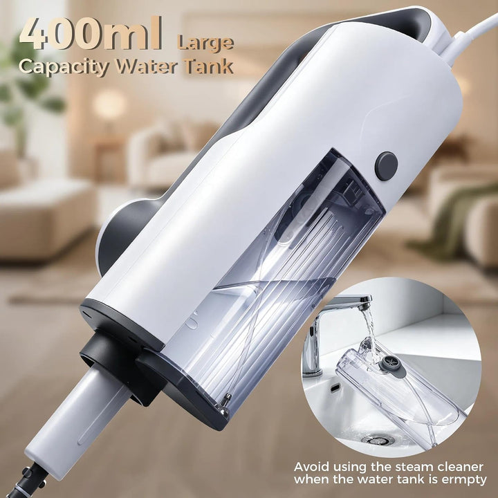 Multifunktionaler Dampfreiniger, 6 in 1 Dampfreiniger Handgerät mit 2 Modi | 400ml Wassertank mit LE