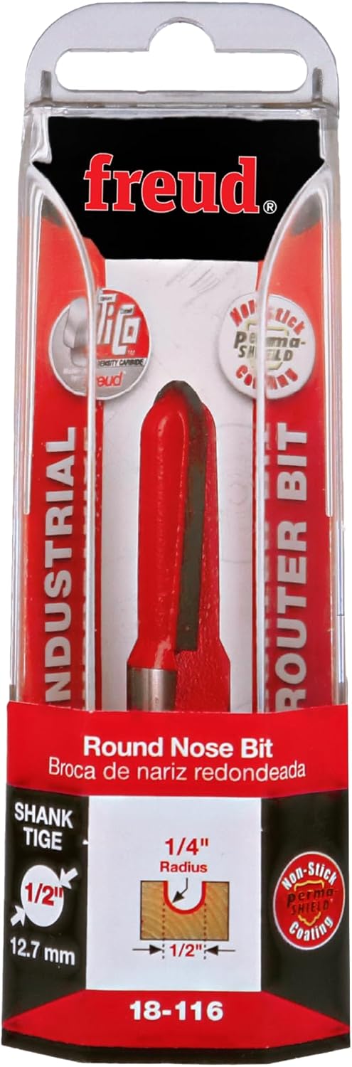 Freud 18-116 1/2 Zoll Durchmesser Rundfräser mit 1/2 Zoll Schaft Rundfräsen-Bit mit 1,27 cm Durchmes