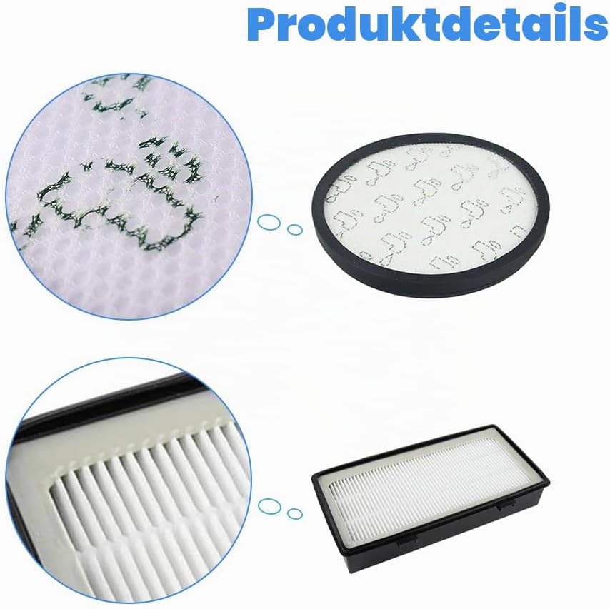 2 Sätze RO6921EA Filter, Ersatzfilter für Rowenta X-Trem Power Cyclonic/Silence Force Cyclonic Staub