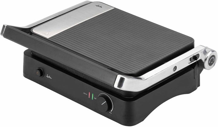 JATA JEGR1450 Panini Elektro-Grill, Sandwichmaker, 2000 W, 180° Öffnung, geriffelte, antihaftbeschic