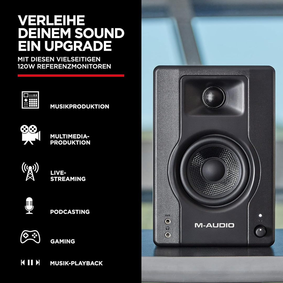 M-Audio BX3 3,5" Studio-Monitore High-Definition Monitor Lautsprecher Boxen für Recording und Multim