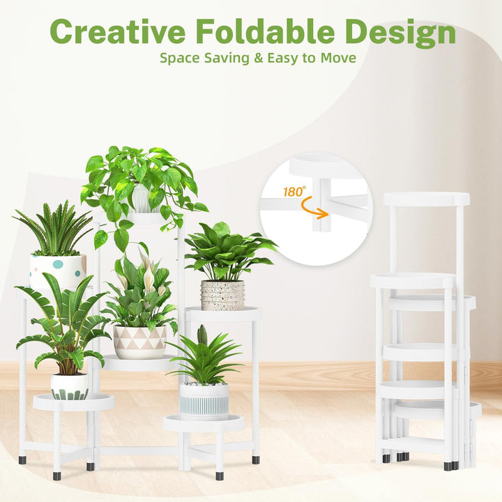 iDavosic.ly Pflanzenständer Metall Kunststoffe mit 6 Ebenen, Blumenständer Plant Stand Indoor Outdoo
