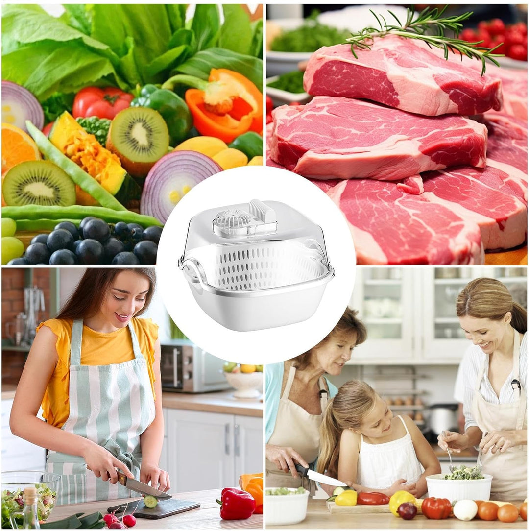Meat Defroster, 4 in 1 Thawing Machine, Kitchen Food Defroster 11.02x10.24in, Drain Hole Design, Kit