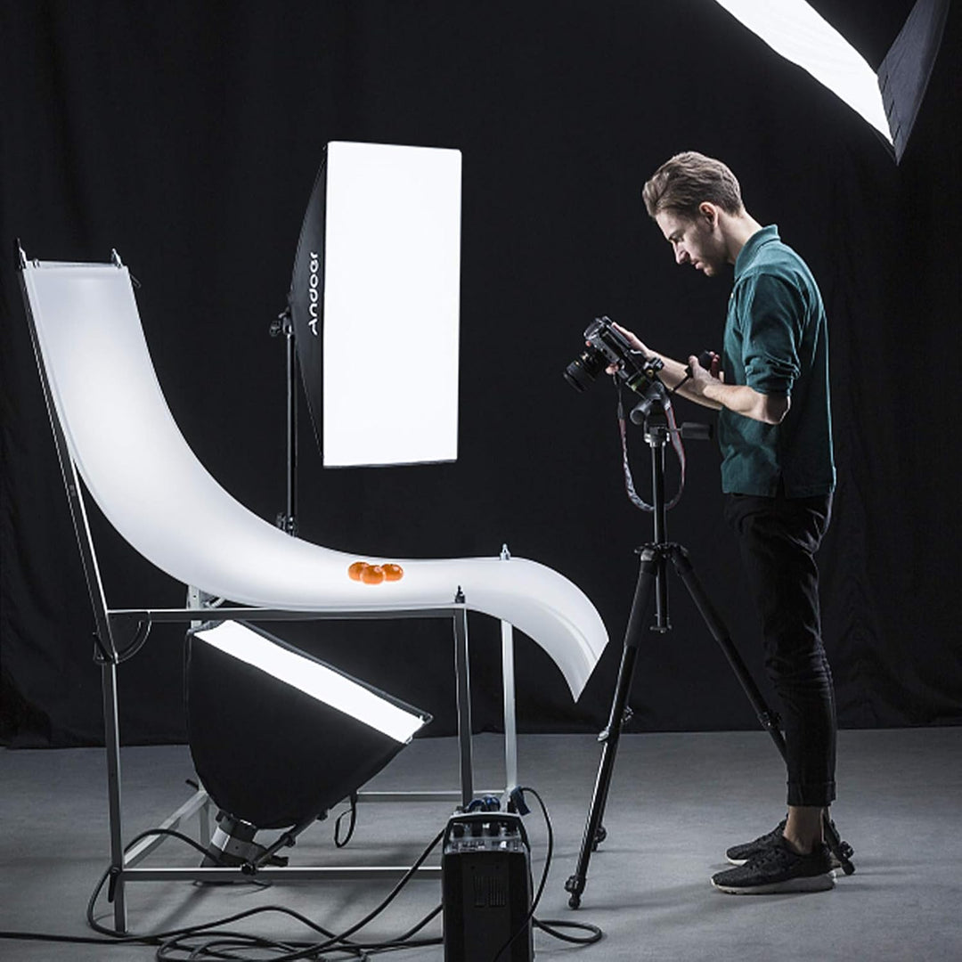 Andoer Fotografie Licht Kit Softbox-Beleuchtungsset 3 Packung,mit 85 W 2800K-5700K zweifarbige dimmb
